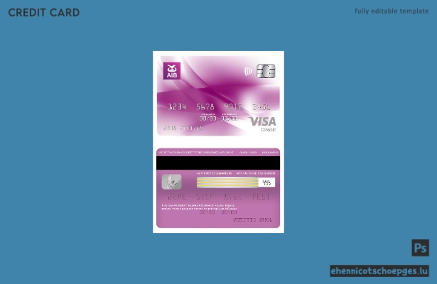 Beispielvorschau der AIB Bank Visa Classic Card in Irland